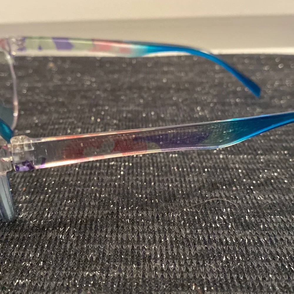 👓 🆕NIP: Retro Blue Floral Readers: 1.50+